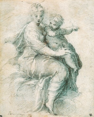 Madone et enfant sur les nuages, vers 1525 - Parmigianino