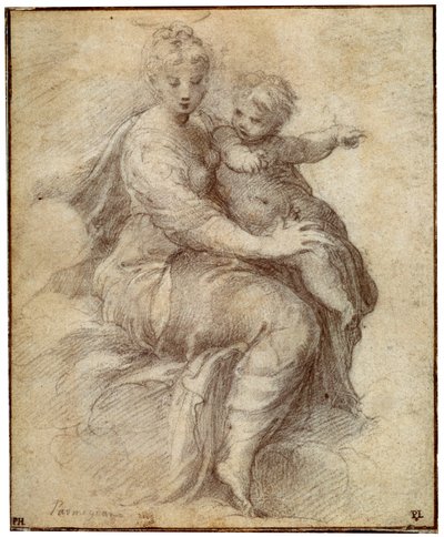 Madone et enfant sur les nuages, vers 1525 - Parmigianino