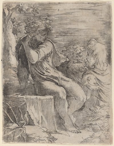 Le Garçon et deux vieux hommes - Parmigianino