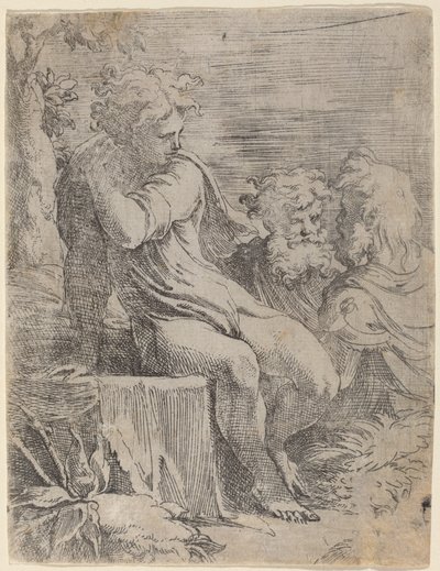 Le Garçon et deux vieux hommes - Parmigianino
