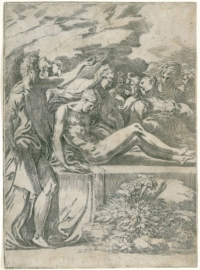 La mise au tombeau du Christ - Parmigianino