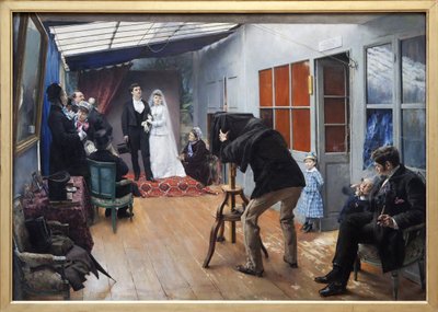 Un mariage avec le photographe, Peinture réalisée en 1879 par Pascal Adolphe Jean Dagnan-Bouveret (1852-1929). Photographie, KIM Youngtae, Lyon, Musée des Beaux-Arts de Lyon - Pascal Adolphe Jean Dagnan Bouveret