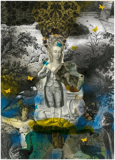 Collage rococo onirique - Pascal Bouchet-Spiegel