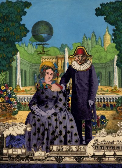 Un couple fantaisiste dans un jardin - Pascal Bouchet-Spiegel