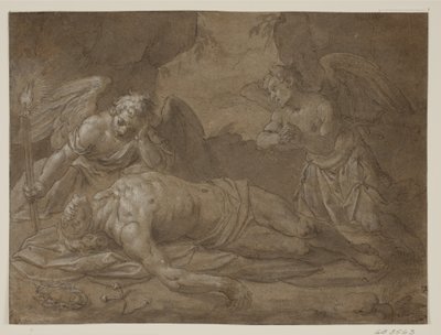 Le Christ mort pleuré par deux anges - Pasquale Ottino