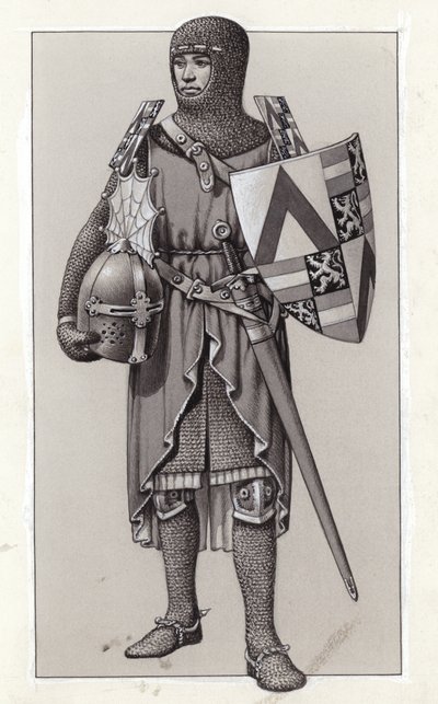 Armure (gouache sur papier) - Pat (1907-95) Nicolle