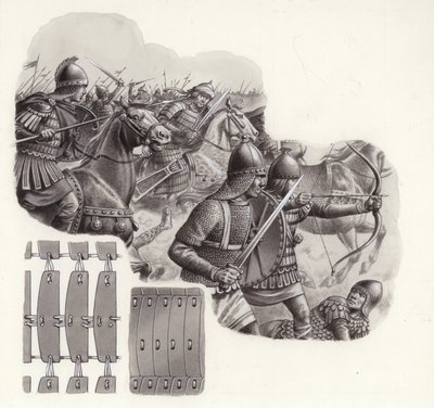 Armée du Khalife de Perse au Moyen Age (gouache sur papier) - Pat (1907-95) Nicolle