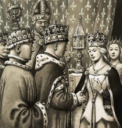 Le mariage du roi Henri V et de la princesse Katherine de France - Pat (1907-95) Nicolle