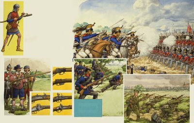 Scène militaire non identifiée - Pat (1907-95) Nicolle