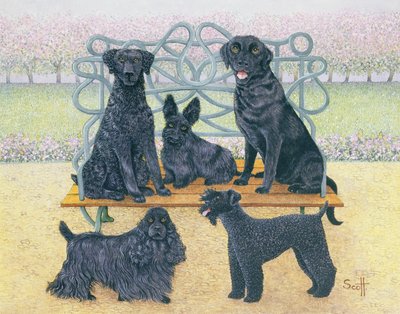 Une place dans le parc (acrylique sur calicot) - Pat Scott