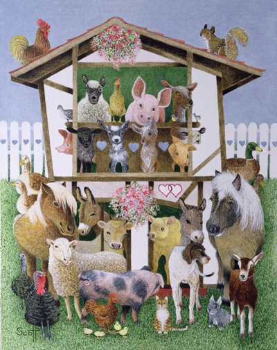 Animal Playhouse (huile sur toile) - Pat Scott