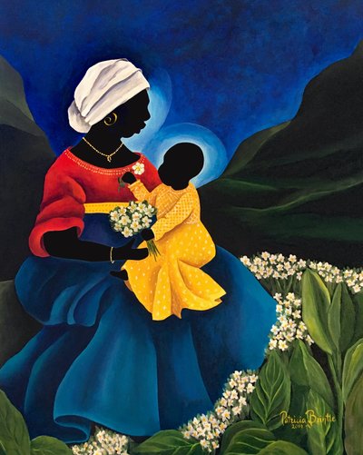 Madone et enfant avec des marguerites, 2019 - Patricia Brintle