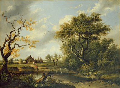 Cheval buvant à un étang - Patrick Nasmyth