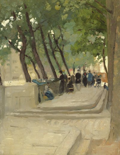 Le Marché du Livre Rive Gauche, Paris, vers 1900 - Patrick William Adam