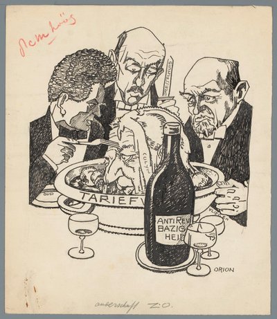 Colijn et la loi tarifaire - Patricq Kroon (signed by artist)