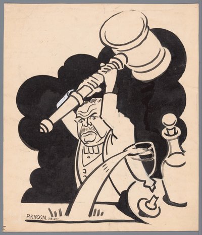 Homme avec marteau de président - Patricq Kroon (signed by artist)
