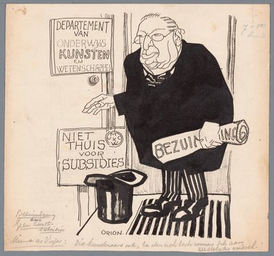 Ministre de Visser et les coupes dans les subventions artistiques - Patricq Kroon (signed by artist)