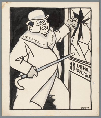 Employeurs et la journée de travail de huit heures - Patricq Kroon (signed by artist)