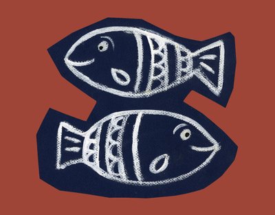 Horoscope : le signe des Poissons. Illustration de P. La Porta - Patrizia La Porta