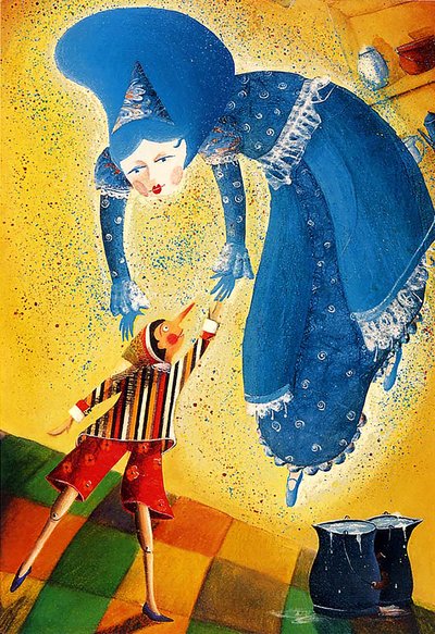 Pinocchio, 2021 (acrylique sur papier) - Patrizia La Porta