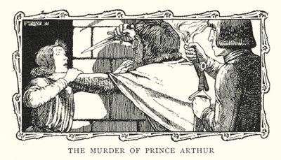 Le meurtre du prince Arthur (lithographie) - Patten (after) Wilson