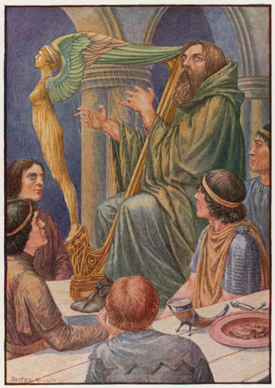 Le Dagda prendrait sa harpe et jouerait quelques accords - Patten Wilson