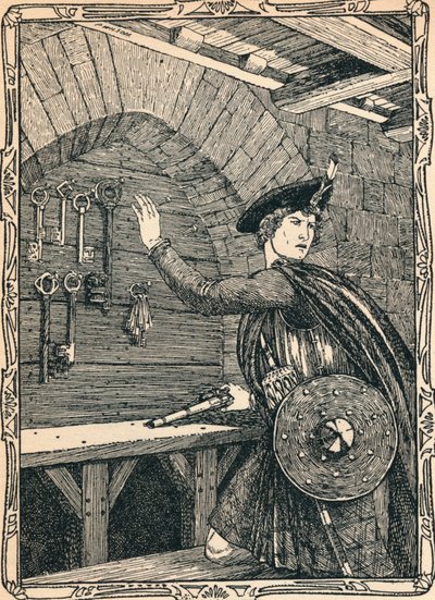 Le jeune Douglas vole les clés du château de Loch Leven, 1902 - Patten Wilson