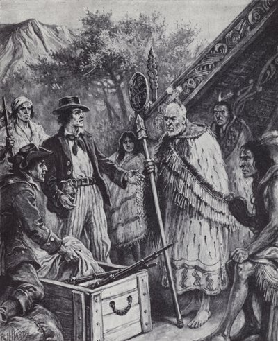 Commerce britannique avec le peuple maori de Nouvelle-Zélande - Paul (after) Hardy