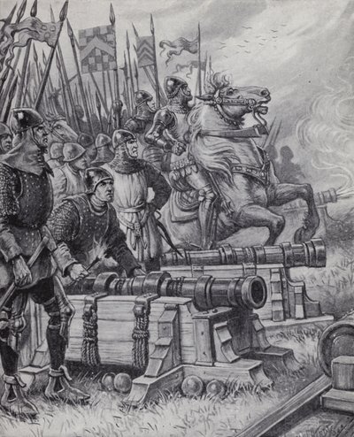 Première utilisation de la poudre à canon dans la bataille - Paul (after) Hardy
