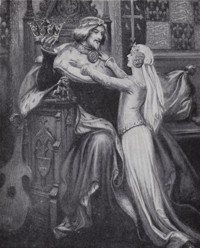 Le roi Richard II avec la jeune Isabelle de Valois - Paul (after) Hardy