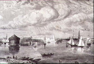 Port de New York dans les années 1860 - Paul (after) Huet