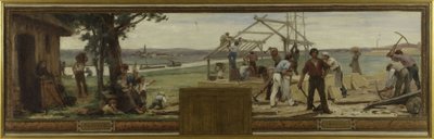 Esquisse pour la mairie de Saint Maur-des-Fossés : Famille et Travail - Paul Albert Baudouin