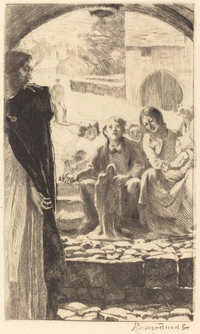 Pierre copie la Vierge du portail de l