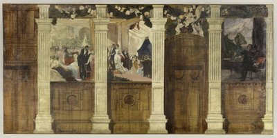 Esquisse pour la mairie du 4e arrondissement : Le Bal à la ville ou La Fête mondaine - Paul Albert Besnard