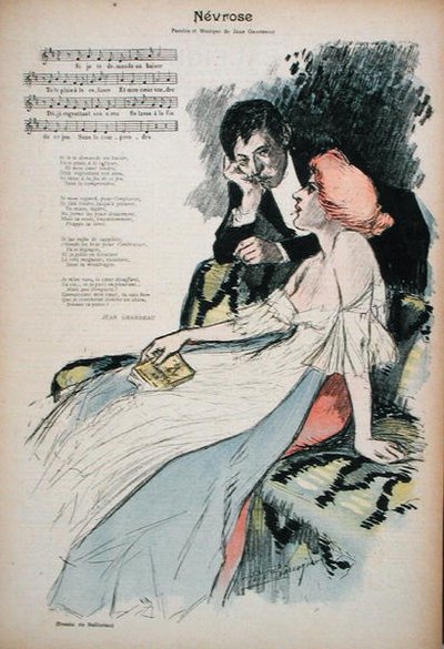 Névrose, illustration pour un poème de Jean Grandeau, vers 1896 - Paul Balluriau