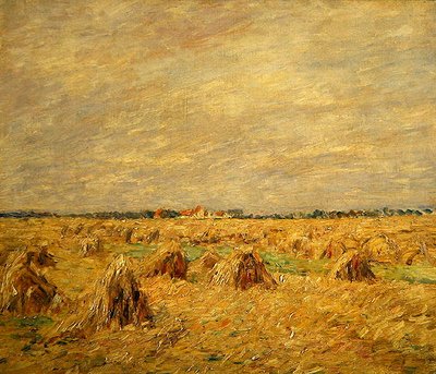 Champs récoltés dans un paysage plat - Paul Baum