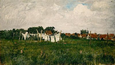 Mecklembourg, Paysage avec la Petite Ville de Schwann sur le Warrow - Paul Baum