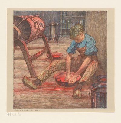 Ouvrier dans un atelier - Paul Bodifée