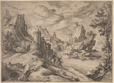 Paysage fluvial avec voyageurs - Paul Bril