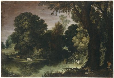 Paysage boisé avec chasse aux canards - Paul Bril