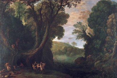 Paysage avec satyres et paysage mythologique - Paul Bril
