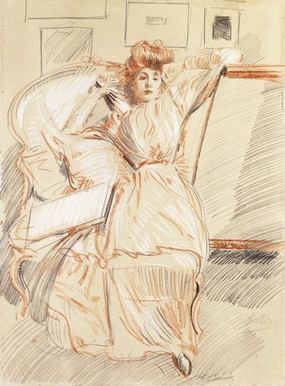 Madame Helleu se reposant - Paul Cesar Helleu