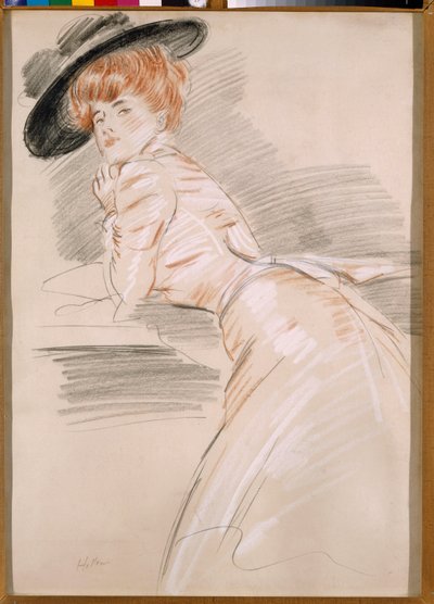 Madame Helleu avec un chapeau - Paul Cesar Helleu