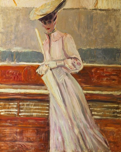 Madame Helleu sur le yacht Étoile, vers 1902 - Paul Cesar Helleu