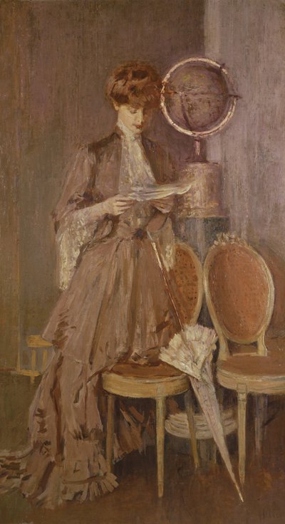 Portrait de Mme Helleu lisant une lettre - Paul Cesar Helleu
