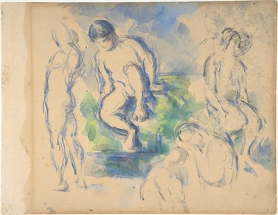 Badende (recto); Stillleben (verso) - Paul Cézanne