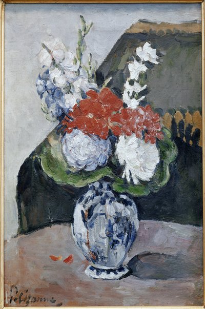Bouquet dans un vase de Delft - Paul Cézanne