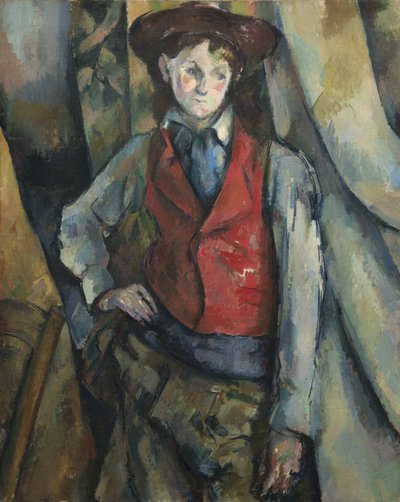 Garçon en gilet rouge - Paul Cézanne