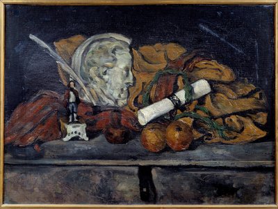 Accessoires de Cézanne. Nature morte avec médaillon par Philippe Solari - Paul Cézanne