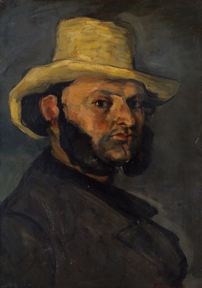 Gustave Boyer avec un chapeau de paille - Paul Cézanne